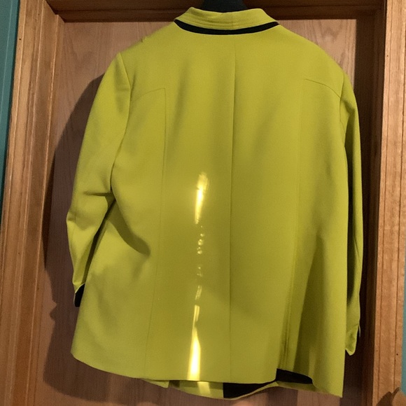 Lined jacket - Laura Plus 18 - Apple green with black - Picture 2 of 6